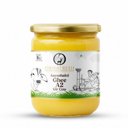 OrnaFresh A2 Gir Cow Ghee – 100% Pure | Traditionally Made | 1L